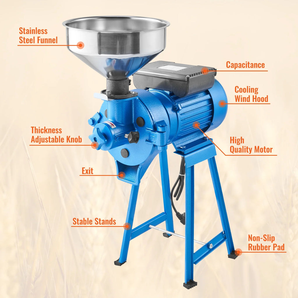 1500W Electric Grain Mill Grinder for Corn Wheat and Spice E6345