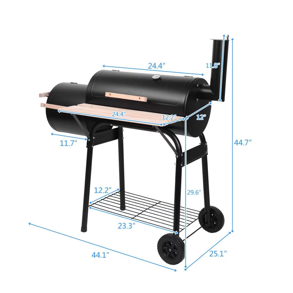 Charcoal Grill Offset Smoker for Patio Backyard R5630