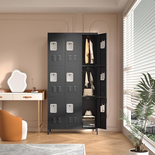 Steel Lockers for Employees, Lockable Storage Cabinet with Assembly X270