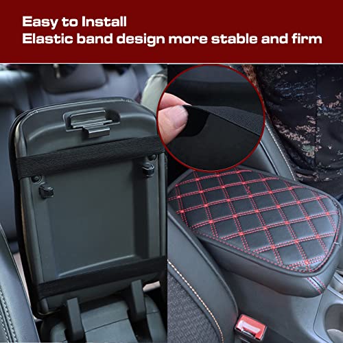 Car Center Console Cover, Waterproof PU Leather Armrest Protector, Anti Slip Pad for Car SUV Truck D199