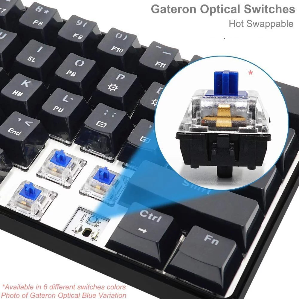 61 Keys RGB Backlit Mechanical Gaming Keyboard for PC/Mac T6639