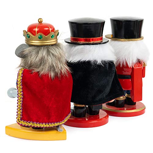 Christmas Nutcrackers Figures 7 Inch Wooden Mouse King Soldier Pirate Decorations O68716