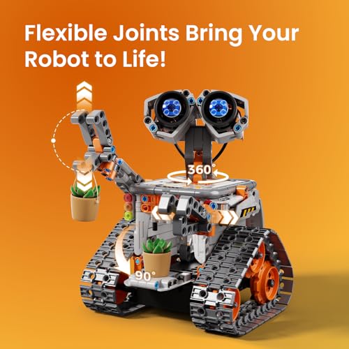 Robot Building Kit with Remote Control STEM Gifts for Boys Ages 8-12, 488 Pieces - Blue P464