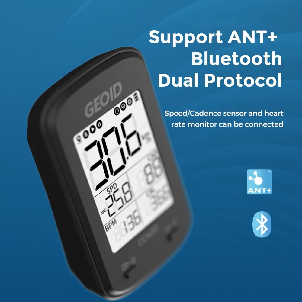 GPS Bike Computer Wireless Bluetooth Waterproof Cycling Speedometer N79781