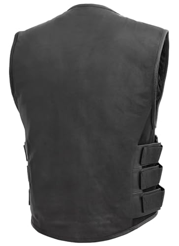 Men's Motorcycle Biker Riding Leather Vest L7625