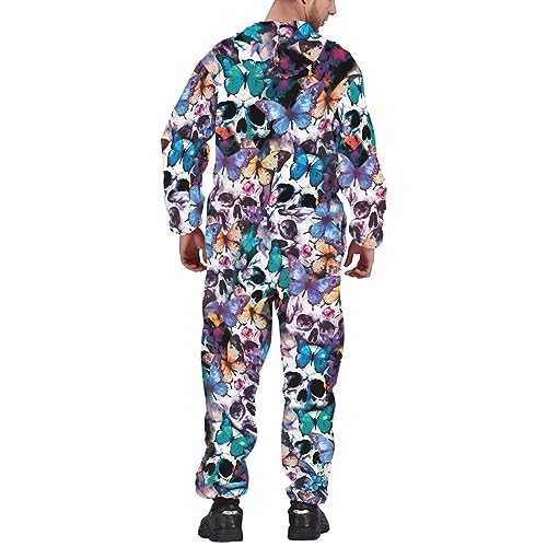 Adult Onesie Hooded One-Piece Pajama Zipper Jumpsuit for Men and Women I930