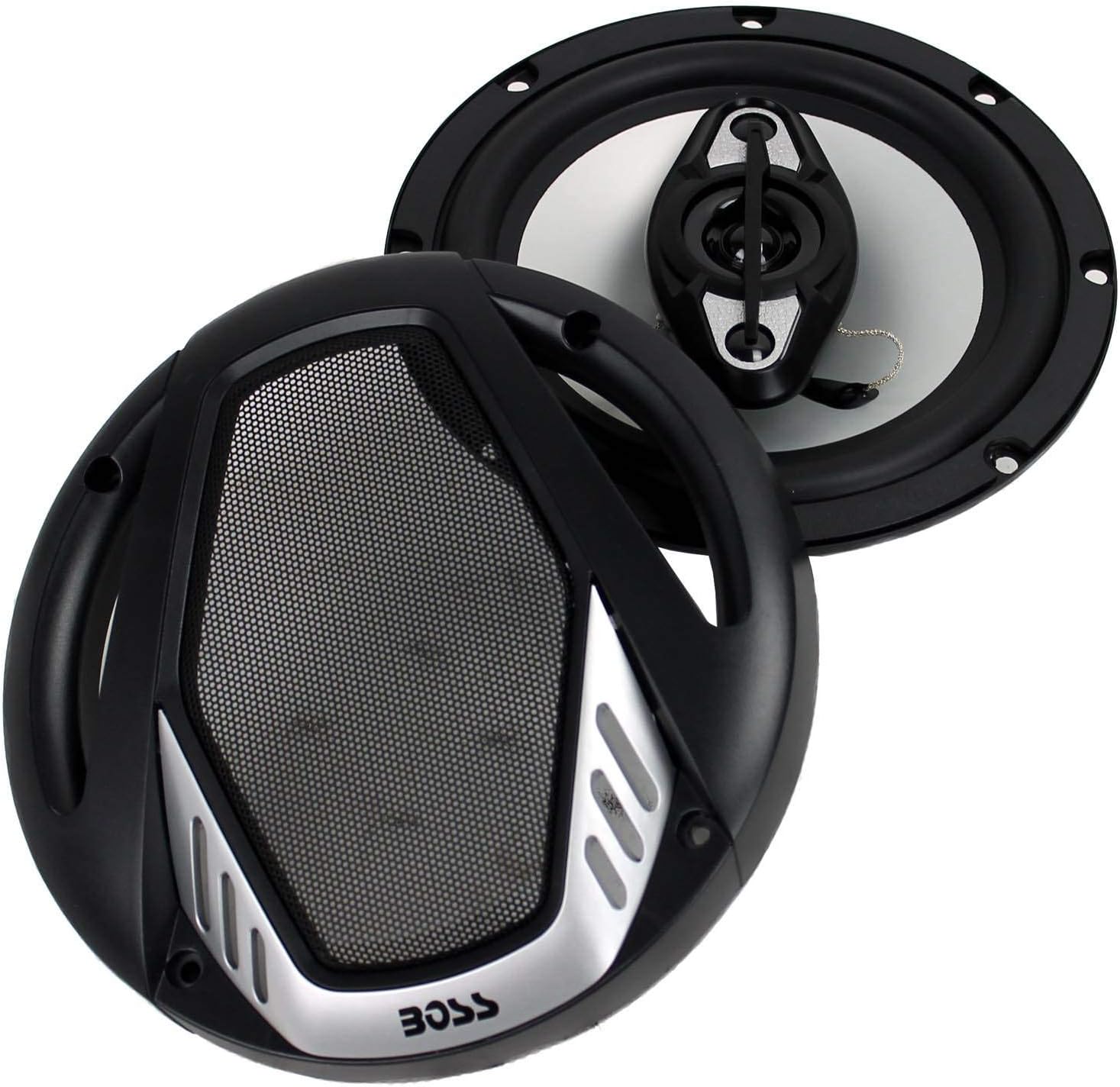 6.5" 400W 4-Way Car Audio Coaxial Speakers, Black (6 Speakers) W4133