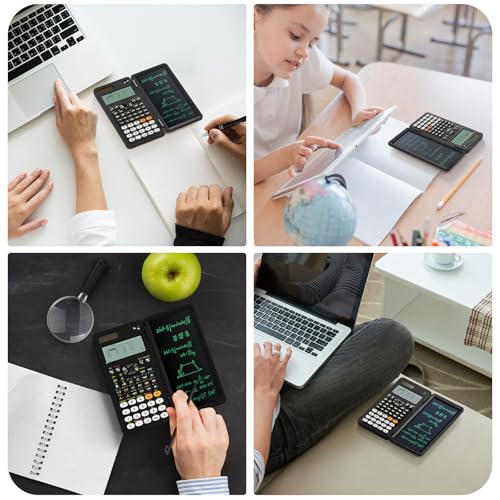 Scientific Calculator with Notepad, 2-Line Display, Solar and Battery Powered Q967