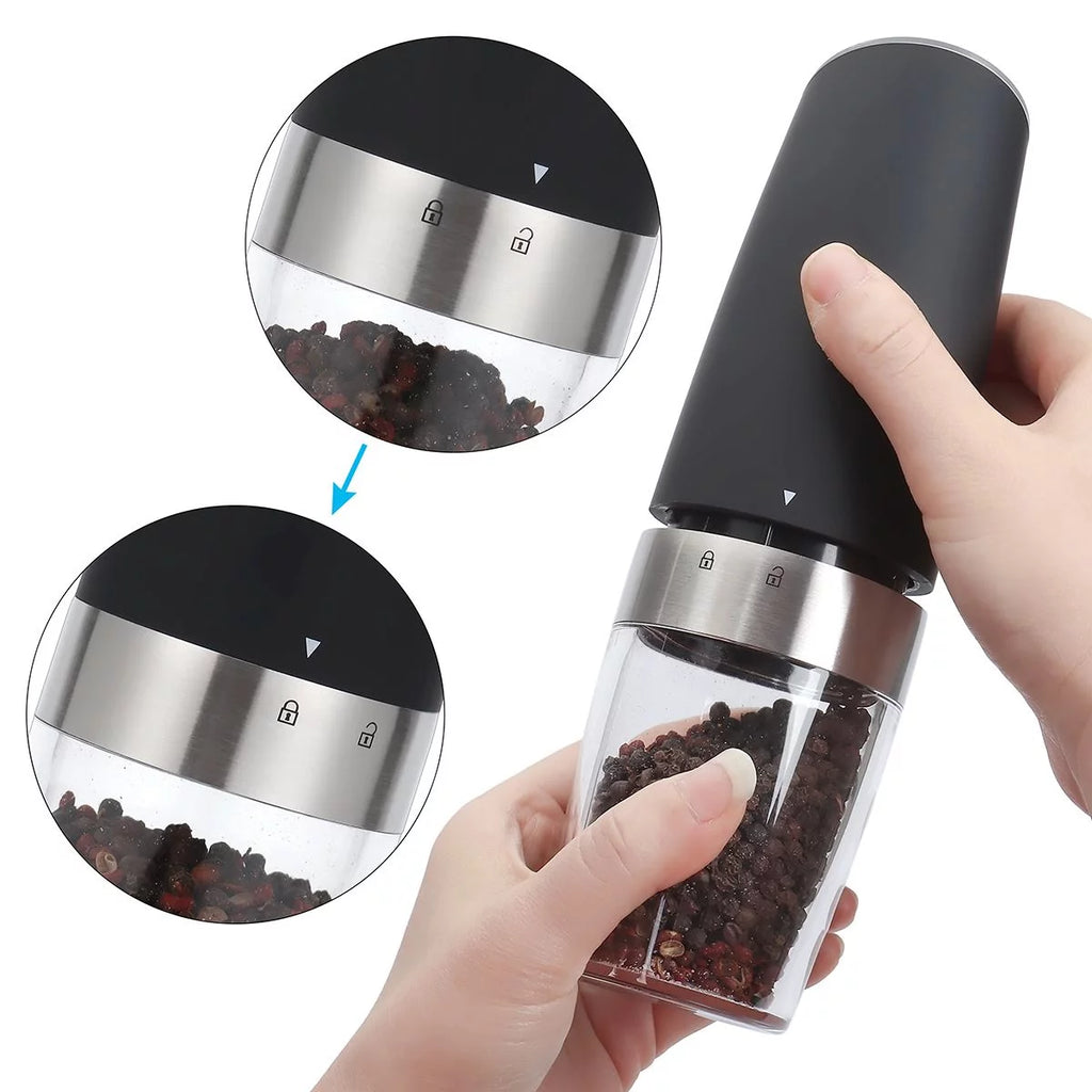 Salt and Pepper Grinder Set with Adjustable Coarseness and LED Light D3886