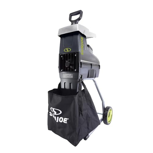 Wood Chipper Shredder, 15-Amp Corded Electric Yard Waste Machine with Collection Bag G953