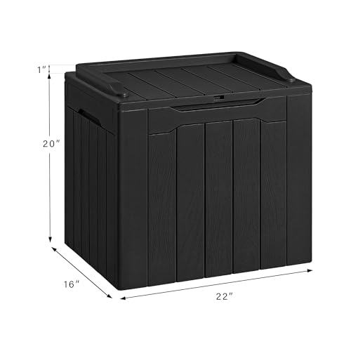 30 Gallon Waterproof Resin Deck Box for Outdoor Patio and Garden Storage Q30388