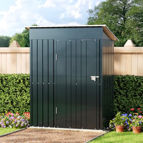 Outdoor Steel Storage Shed with Lockable Doors and Windows E249038