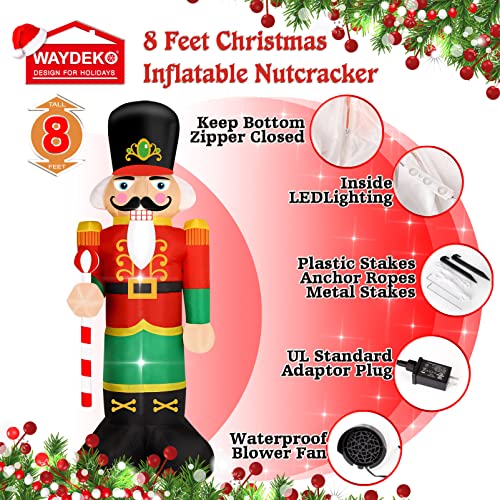 Christmas Inflatable Nutcracker Soldier Yard Decoration 8 Feet N96849
