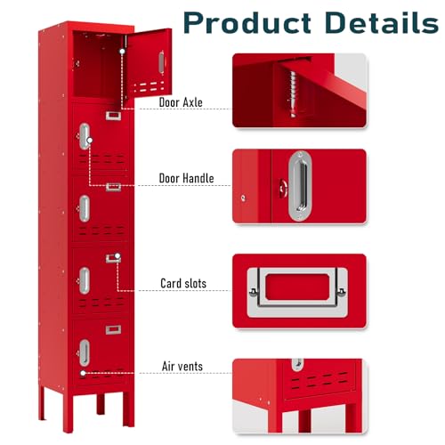 Metal Cabinet with Lockable Door for Office, Gym, School, Home A290
