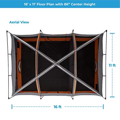 Family Camping Tent for 10-12 Person, Multi Room Cabin Tent for Car Camping I912138