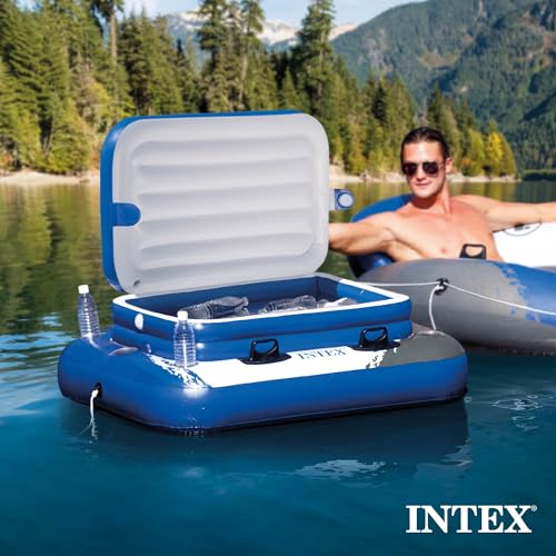 Inflatable Beverage Cooler Float with Lid, 2 Pack U676375