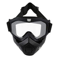 LJDJ Motorcycle Goggles with Removable Face Mask Dirt Bike ATV Motocross Eyewear