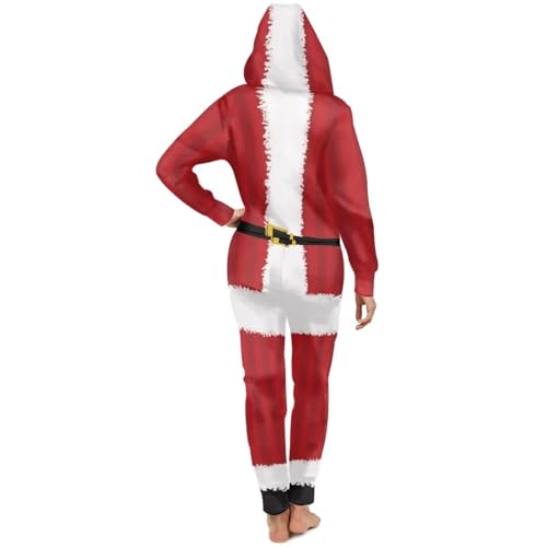 Adult Onesie Hooded One-Piece Pajama Zipper Jumpsuit for Men and Women I930