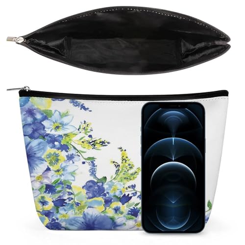 Cosmetic Bags for Women PU Leather Makeup Pouch with Zipper I458283