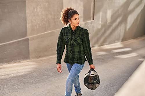Women's Armored Plaid Motorcycle Flannel Jacket Z964974