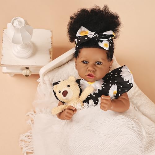 22.8 Inch Realistic African American Baby Doll with Soft Body K201