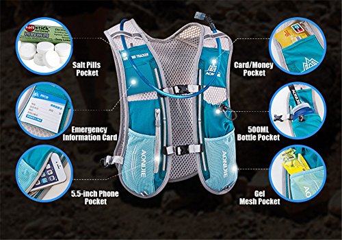 5L Outdoor Sport Hydration Vest Pack with 500ml Soft Flask U765240