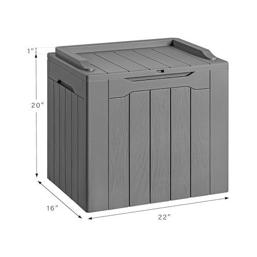 30 Gallon Waterproof Resin Deck Box for Outdoor Patio and Garden Storage Q30388