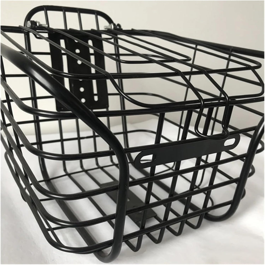 Large-Capacity Metal Bike Front Basket with Cover S122911