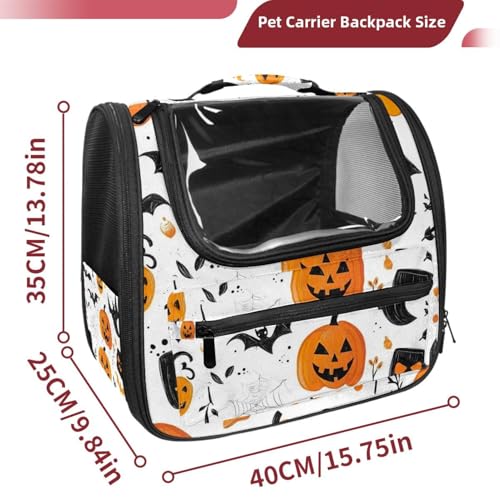 Halloween Pet Carrier Airline Approved for Small Medium Dogs Cats S688252