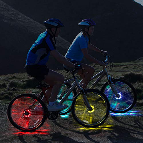 Rechargeable Bike Wheel Hub Lights Waterproof LED Cycling Spoke Lights 7 Color V776