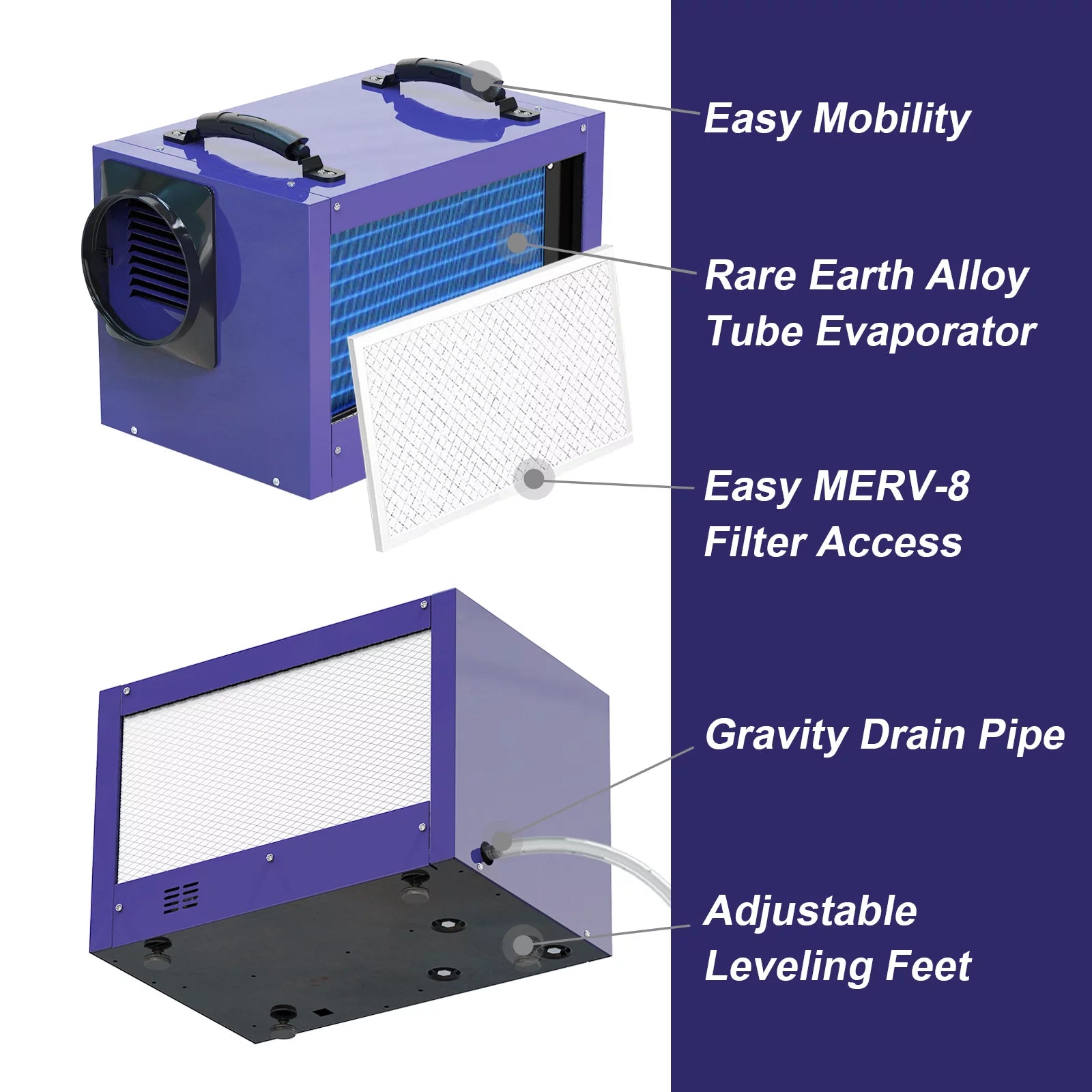 Crawl Space Dehumidifier with Hose, up to 1,200 Sq.ft K4700