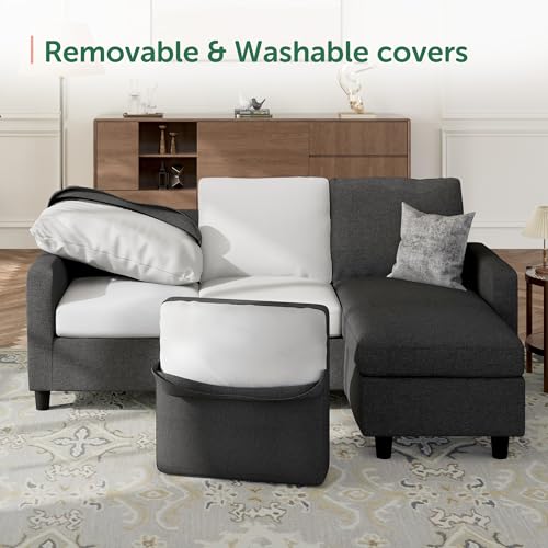 Convertible Sectional Sofa L Shaped Couch with Reversible Chaise U238492