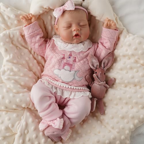 Silicone Reborn Baby Doll 17 Inch Realistic Newborn Vinyl Girl with Gift Box I275733