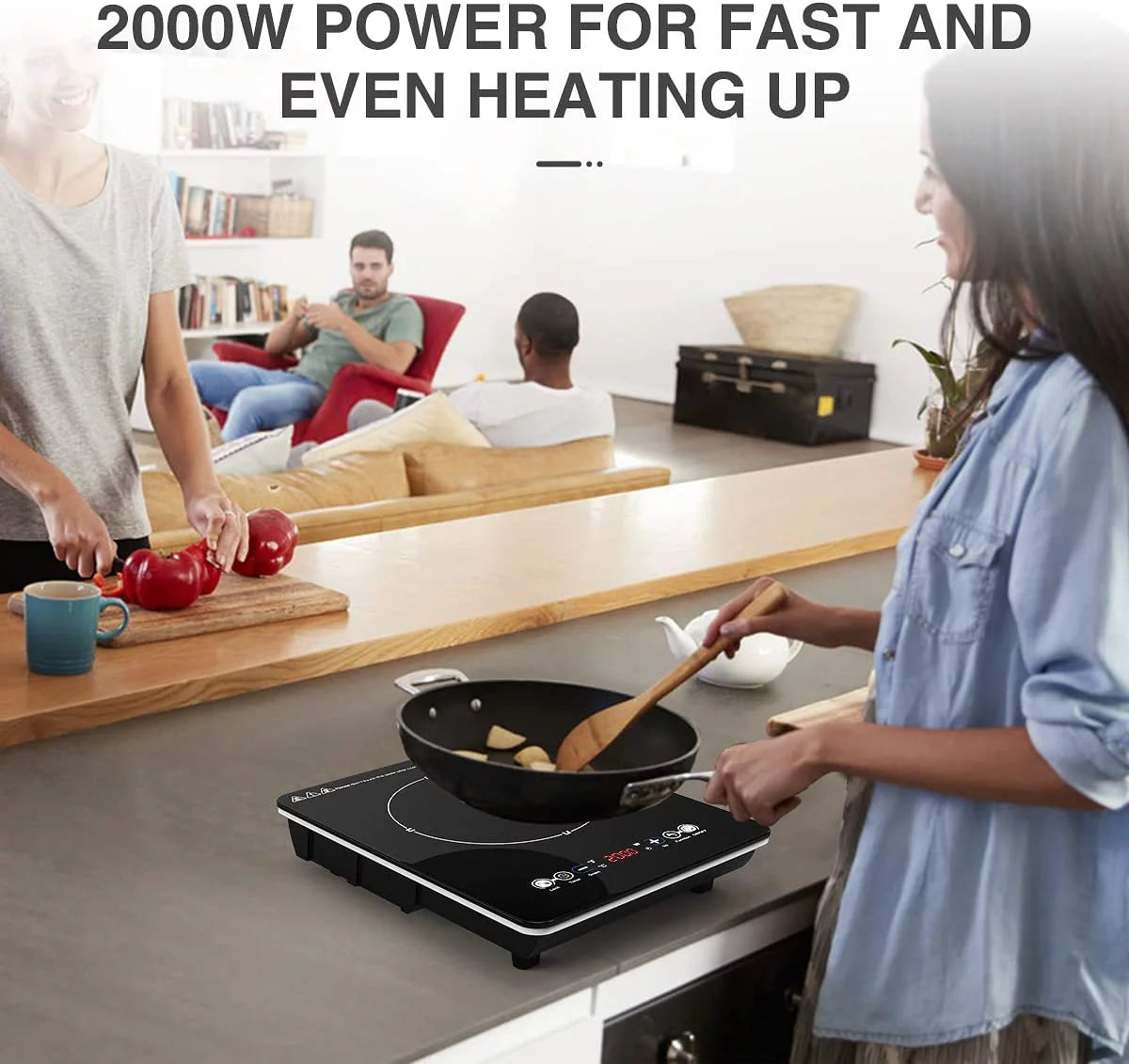 Portable Induction Cooktop Single Burner 1800W with Plug A153