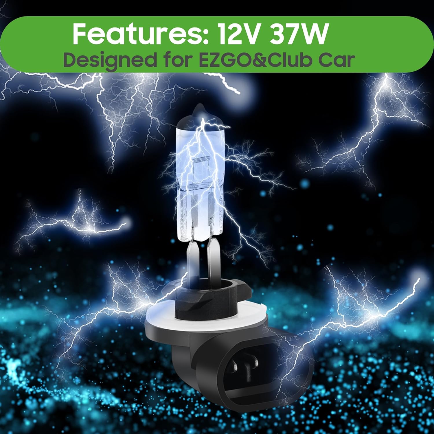Golf Cart Headlight Bulb 12V 37W Halogen, 2 Pack Z897734