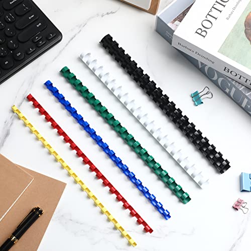 150 Pack Plastic Binding Combs 19 Ring Letter Size 5/8 in Black K80560