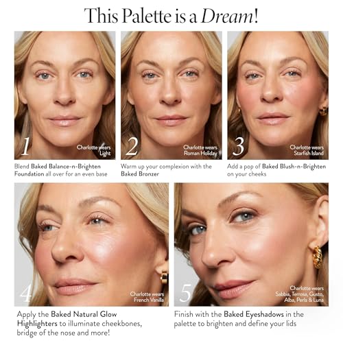Baked Palette - Tuscan Dreams - Full Size - Bronzer, Blush, Highlighter, 6 Eyeshadows E2675