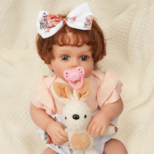 22-inch Realistic Reborn Baby Doll with Cloth Body and Feeding Accessories N28144