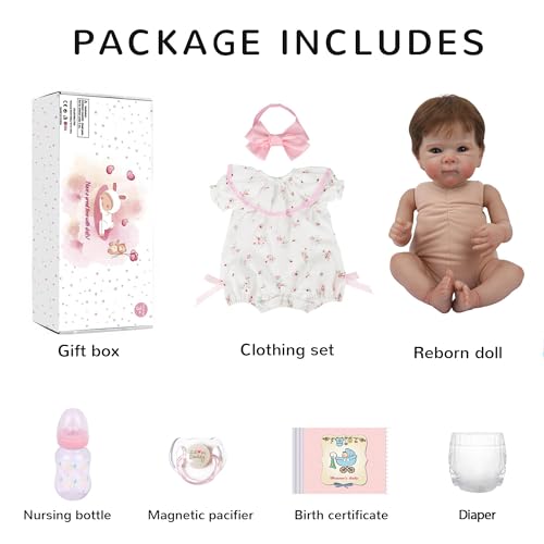 20 Inch Lifelike Reborn Baby Doll with Posable Body D10579