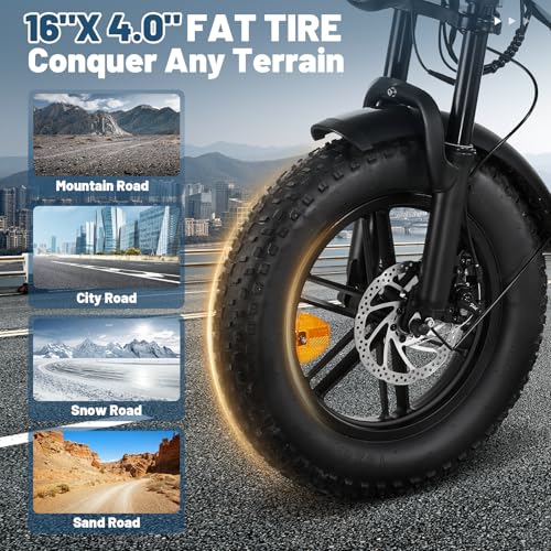 Electric Bike for Adults, 500W Motor, Removable Battery, Fat Tire, 7-Speed B59635