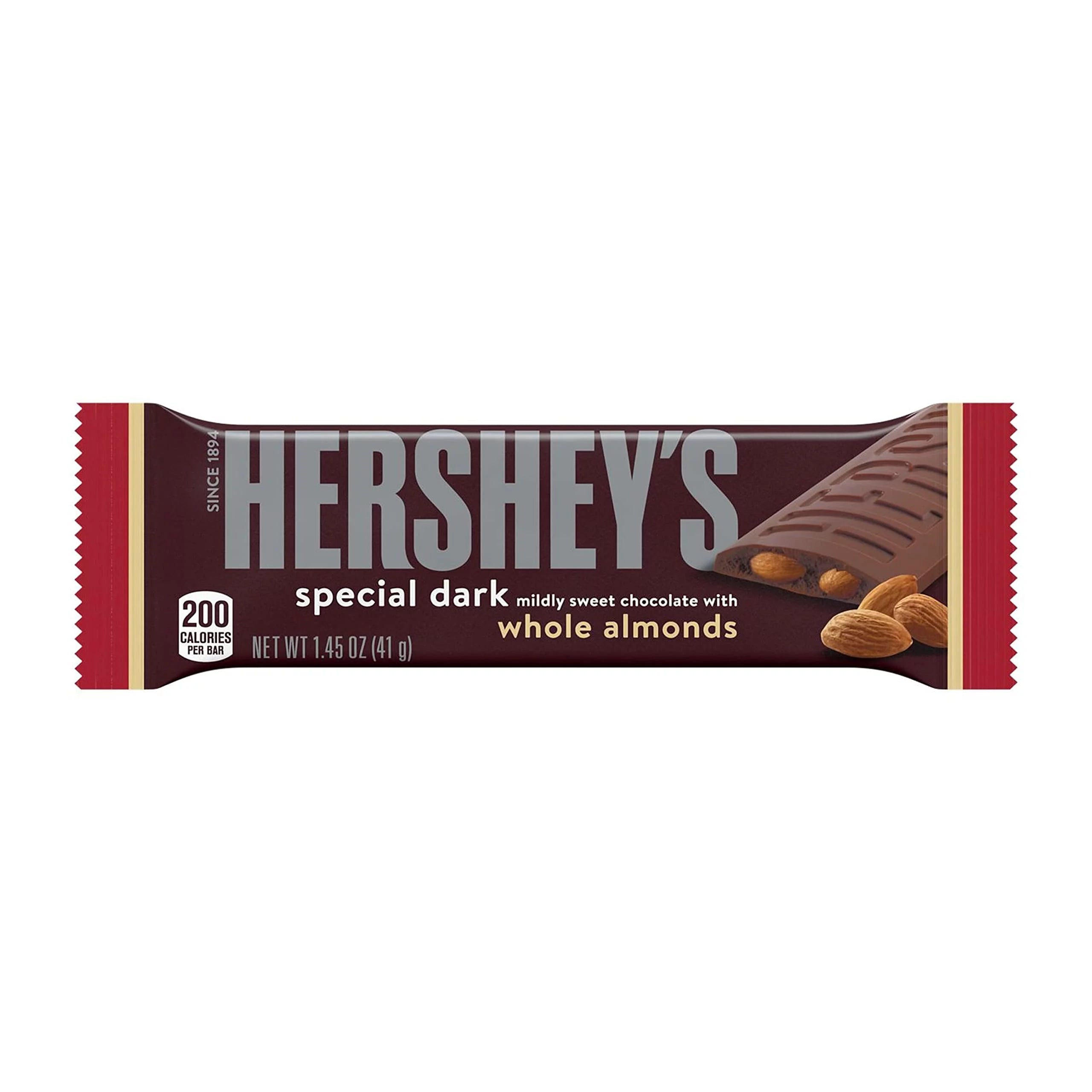 Dark Chocolate with Whole Almonds Candy Bars, 1.45 oz (24 Count) V91483