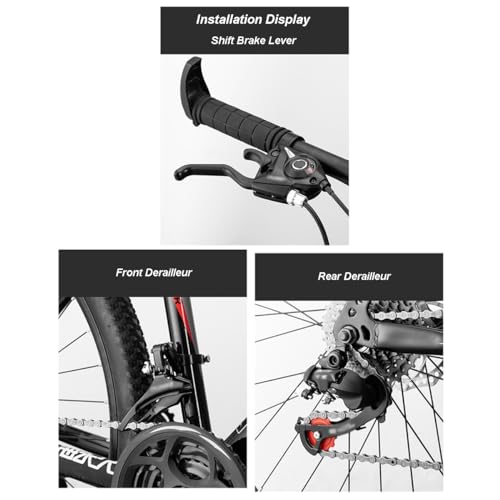 3x7 Speed Mountain Bike Gear Shift Brake Lever Set with Derailleur and Digital Gear Dial Y50093