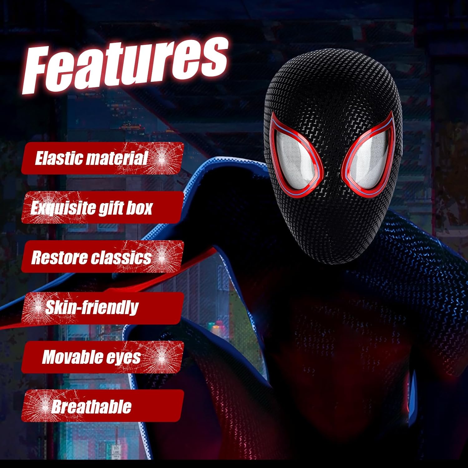 Spider Hero Mask Toy with Moving Eyes Remote Control I718488