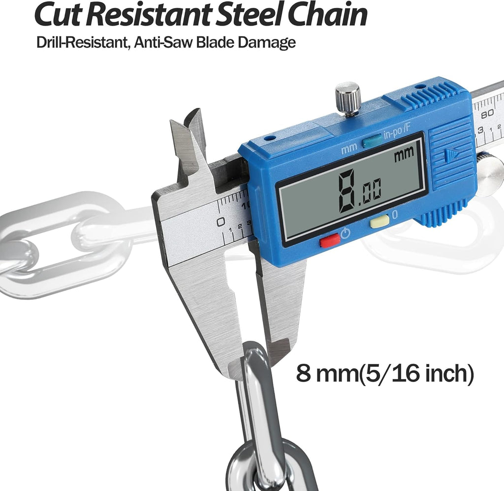 Bike Chain Lock with 2 Keys, 3.2 Feet Heavy Duty Anti Theft Security Lock for Bicycles, Motorcycles, Scooters T221803
