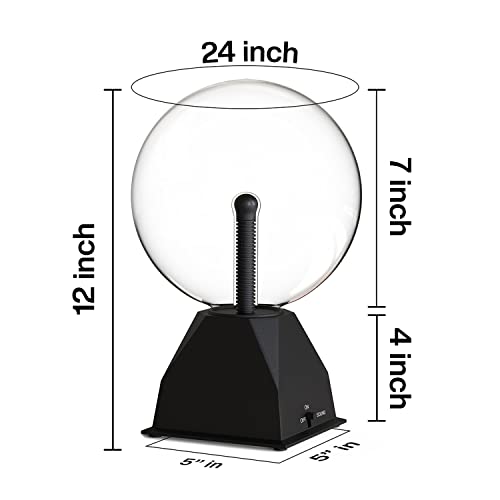 7 Inch Plasma Ball Lamp - Touch and Sound Sensitive Electric Globe with Lightning Effects R48981