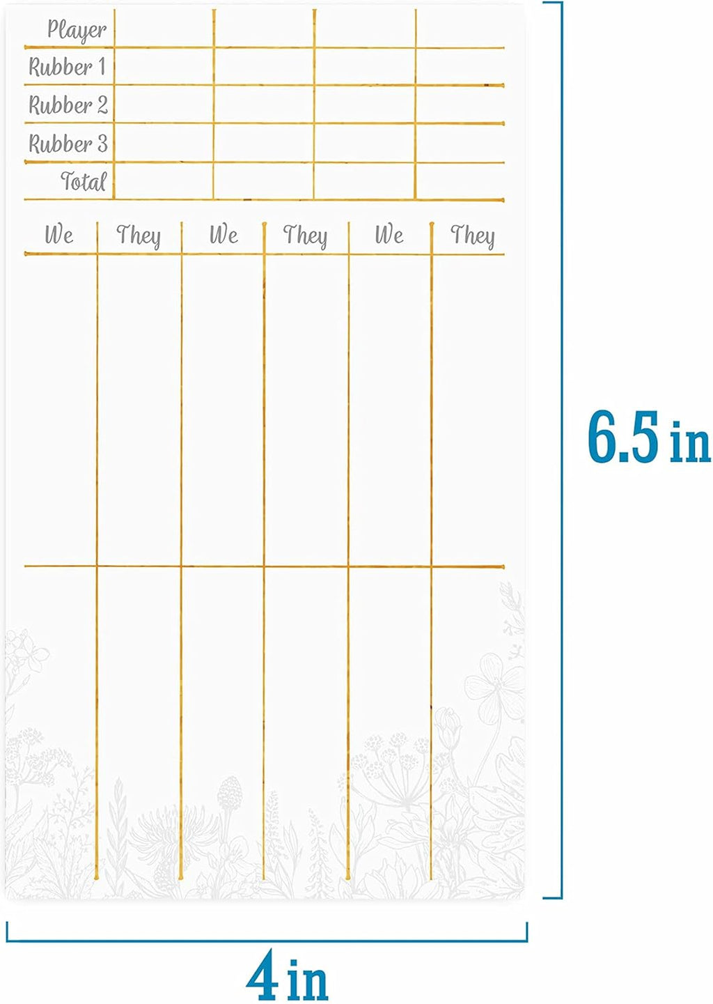 Bridge Scorecards, 75-Pack Replacement Score Sheets T531901
