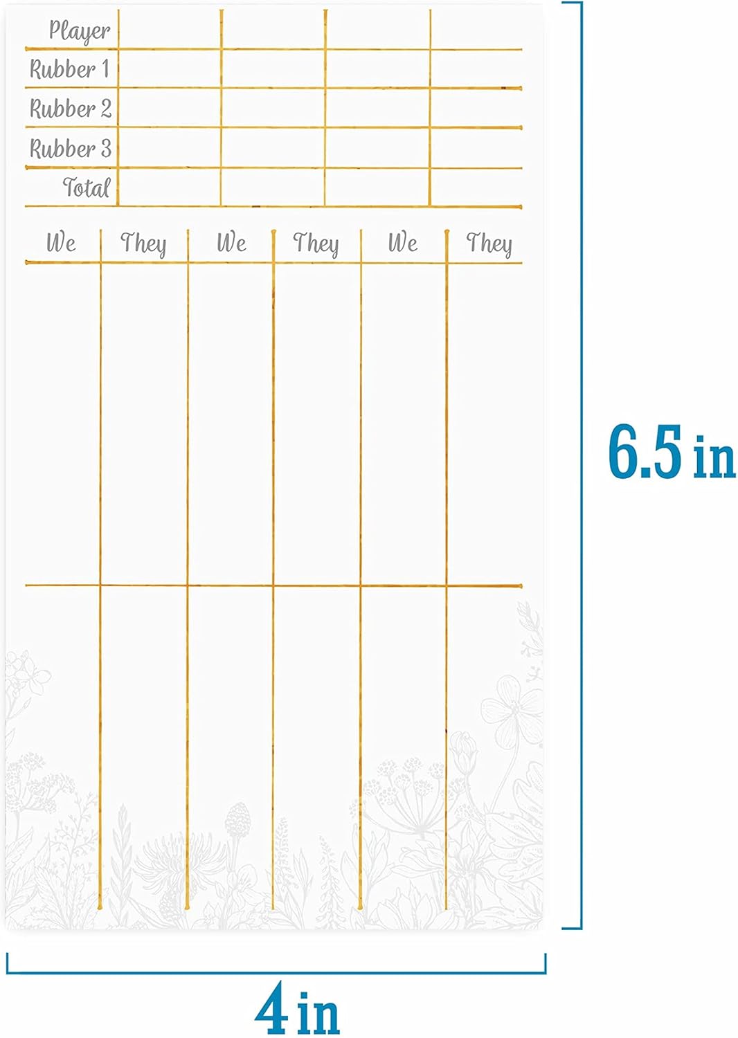 Bridge Scorecards, 75-Pack Replacement Score Sheets T531901
