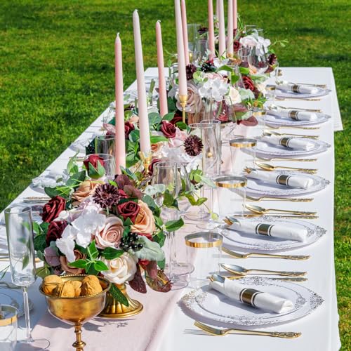 Gold Plastic Dinnerware Set for 50 Guests N48810