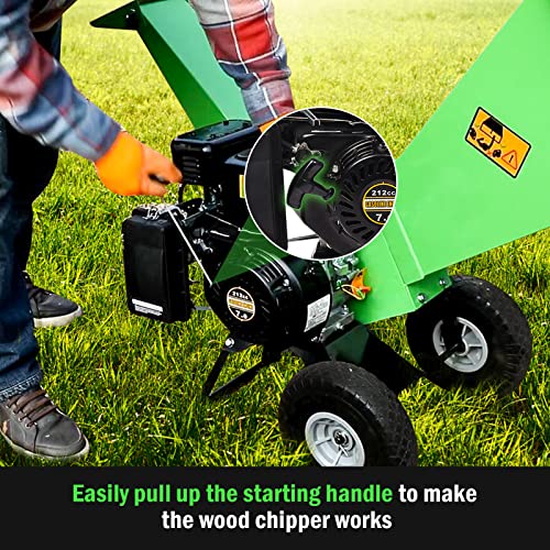 7HP Gas Wood Chipper 3 Inch Max Cutting Diameter U332458