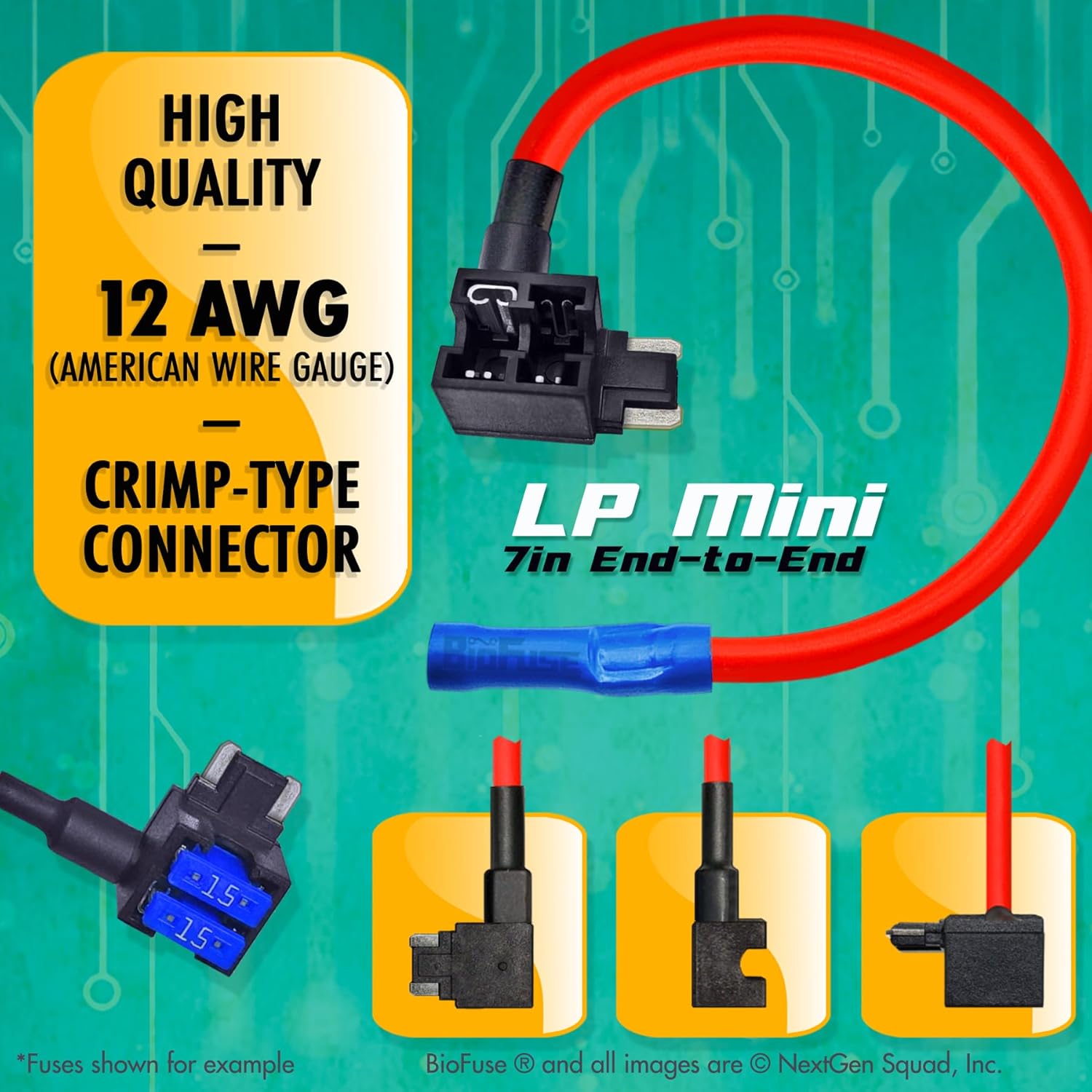 Low Profile Mini Blade Fuse Assortment with Holders and Fuse Puller Z723622
